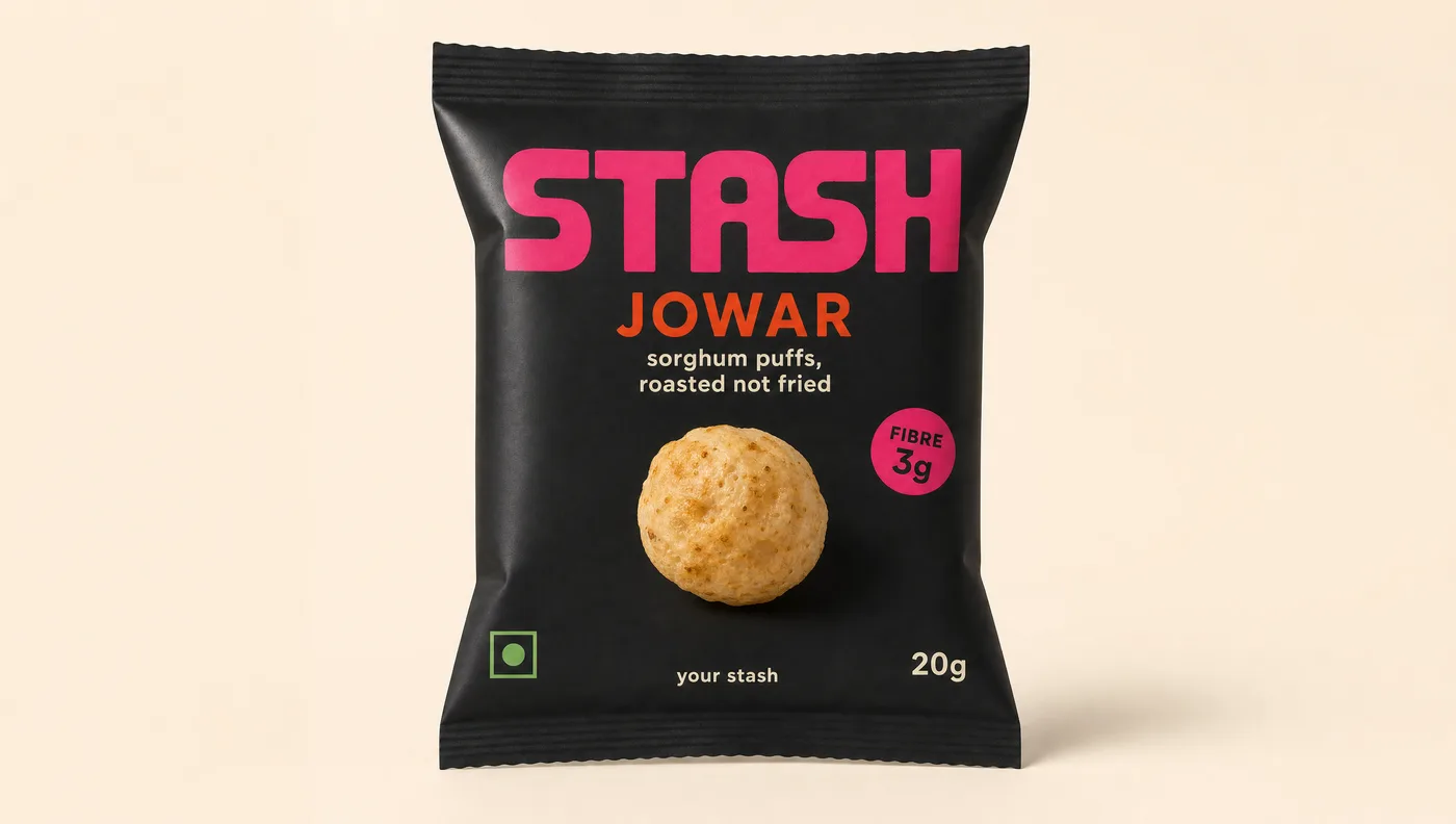 Jowar single-serve pack, front on